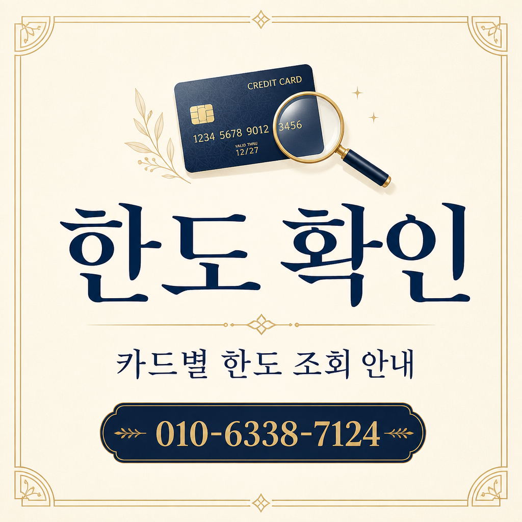 신용카드 한도 확인