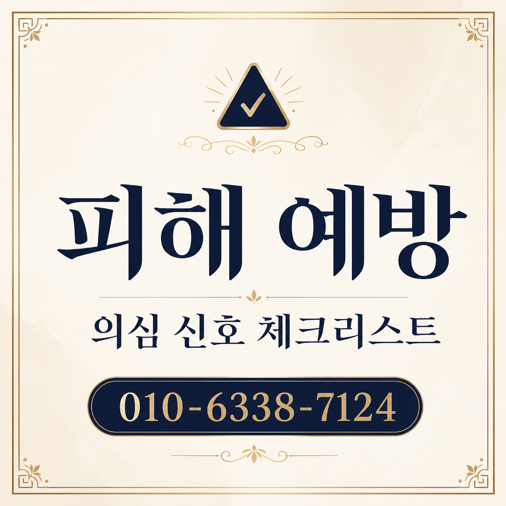 피해 예방 주의사항